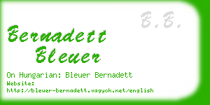 bernadett bleuer business card